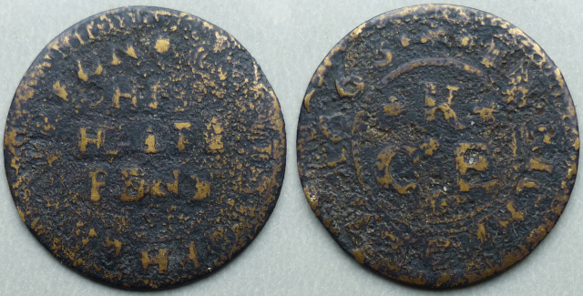 Richmond, Christopher Kirton 1665 halfpenny